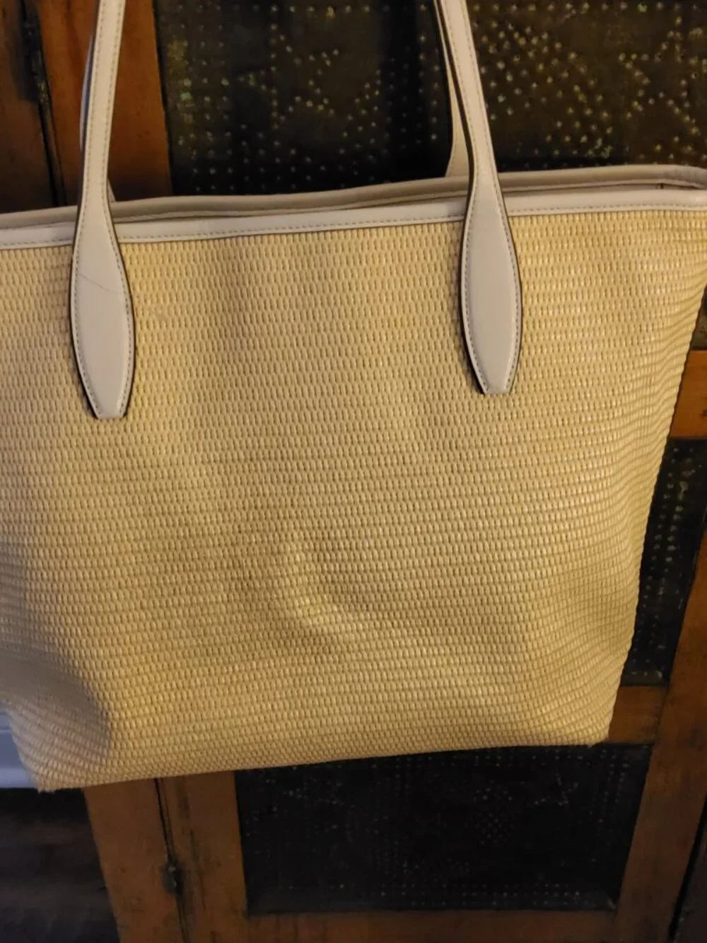 Kate Spade Extra Large Lemon Tote in Straw